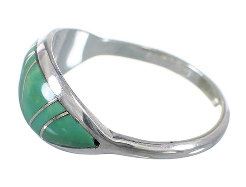 Sterling Silver And Turquoise Southwestern Ring Size 6-1/2 YX79684